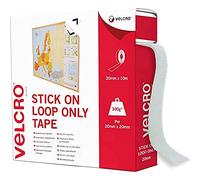 VELCRO Brand Cinta bucle adhesive 20mm x 10m Blanco