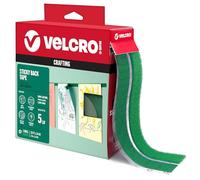 VELCRO Brand Colores | Cinta adhesiva verde | Rollo de 10 pies con adhesivo, corta tiras a la longitud | monta la decoración del aula, crea proyectos de manualidades de temporada | Organiza el hogar u