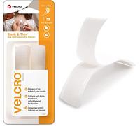VELCRO Brand | Elegante y delgado pegar más rápido para telas | Fuerte gancho y bucle autoadhesivo más rápido perfecto para manualidades, reparaciones de ropa y dobladillos | Blanco | 19 mm x 90 cm