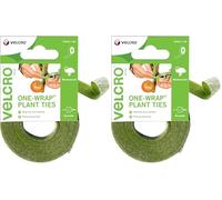 VELCRO Brand ONE-WRAP Sujeción para plantas 12mm x 5m Verde (Paquete de 2)