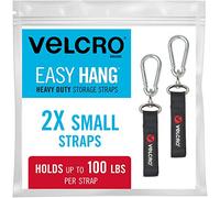 VELCRO Brand VEL-30686-USA Almacenamiento y organización de Garaje, Soporte de Cable de extensión, mangueras de Piscina, Herramientas, cobertizo, Negro, 2pk Small Holds 100lbs