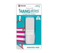 Velcro HANGables® Gancho grande extraíble | Gancho autoadhesivo fuerte para colgar sin daños | Blanco | Soporta hasta 2 kg por gancho | Juego de 1