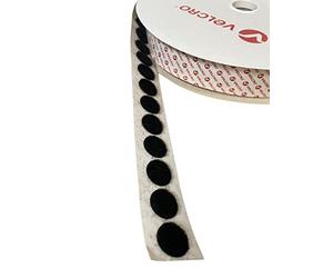 VELCRO® Marca Black Stick On Monedas a elección de gancho y bucle de 22 mm, almohadillas adhesivas de doble cara, monedas adhesivas, puntos adhesivos fuertes (10 monedas)