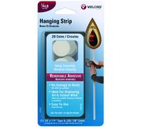 Velcro Marca extraíble para colgar tira, 15 "X 3,17 cm & 28 7/8-inch monedas, color blanco (91642)