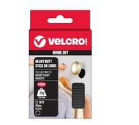 VELCRO Marca: monedas adhesivas resistentes con gancho y bucle de resistencia industrial, perfectas para decoración de habitaciones y uso en el garaje de la oficina en casa, color negro, 45 mm x 45 mm