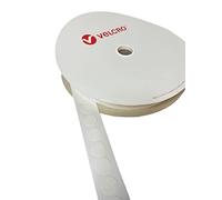 VELCRO® Marca White Stick On Monedas a elección de gancho y bucle de 22 mm, almohadillas adhesivas de doble cara, monedas adhesivas, puntos adhesivos fuertes (100 monedas)