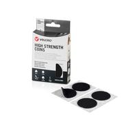 Velcro® Monedas Adhesivas Cierre Ultrafuerte Negras Ø45 mm, 6 Pares