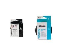 Velcro VEL60241 - Cinta americana extrafuerte (50 mm x 1 m), color negro + EC60253 - Correa para lijadoras (10 mm x 5 m), color negro