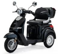 VELECO CRISTAL - Dispositivo de movilidad de 3 ruedas - Totalmente ensamblado y listo para usar - Diseño hermoso y llamativo - Sistema de suspensión avanzado - Ruedas grandes(NEGRO)