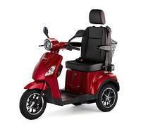 VELECO DRACO con asiento de capitán ajustable, control de velocidad con el pulgar, vehículo de movilidad completamente montado, ayuda para personas con discapacidad (Rojo)