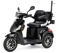 VELECO DRACO - Dispositivo de movilidad de 3 ruedas - Totalmente ensamblado y listo para usar - Freno magnético automático - Soporte para bastones (NEGRO)