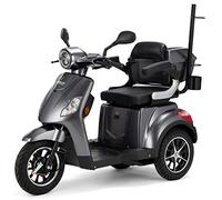 VELECO DRACO - Dispositivo de movilidad de 3 ruedas - Totalmente ensamblado y listo para usar - Freno magnético automático - Soporte para bastones (GRIS)