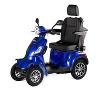 VELECO FASTER con asiento de capitán ajustable El mejor scooter de movilidad Ayuda para discapacitados completamente ensamblada con batería de plomo-ácido (Azul)
