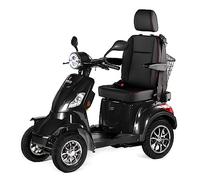 VELECO FASTER con asiento de capitán ajustable El mejor scooter de movilidad Ayuda para discapacitados completamente ensamblada con batería de plomo-ácido (Negro)