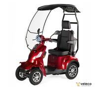 Veleco Faster Scooter de movilidad de 4 ruedas con techo y asiento capitán 1000W