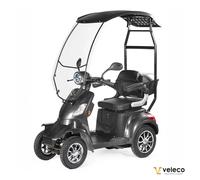 VELECO FASTER - Scooter eléctrico de movilidad 4 ruedas con capota para adultos