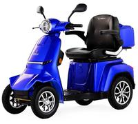VELECO GRAVIS - dispositivo de movilidad con 4 ruedas - completamente ensamblado y listo para su uso inmediato - seguro y estable - iluminación LED (Azul)