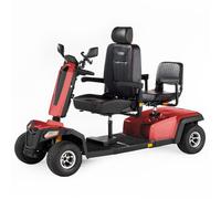 VELECO SHARPY TWIN - Vehículo eléctrico de cuatro ruedas y dos asientos con potente motor y batería de larga duración. (Rojo)