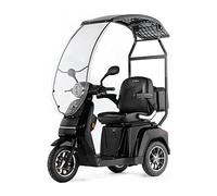 VELECO TURRIS CON CAPOTA - Dispositivo de movilidad de 3 ruedas - Completamente ensamblado y listo para usar - Luces LED - Pantalla de alto contraste - Alarma (Negro)