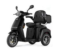 VELECO TURRIS - Scooter de Movilidad de 3 Ruedas - Totalmente Montado y Listo para Usar - Luces LED - Pantalla de Alto Contraste (Negro)