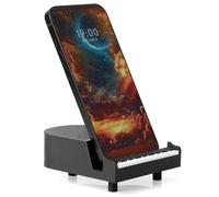 VELENTI Soporte para teléfono de piano, elegante soporte para teléfono para cama, oficina, soporte grande para teléfono celular con capacidad para teléfonos de 8 cm de ancho para pianistas, amantes de
