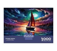 Velero 1000 Piezas Set De Puzzle Puzzle Premium, Cartón Resistente - DIY Super Divertido para La Familia, Decoración Bonita, Regalo De Cumple Ideal 52x38cm/1000pcs