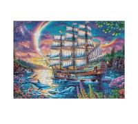 Velero Antiguo de Varios mástiles Puzzles 300 Piezas DIY Creativo Happy Time Rompecabezas Familiar para Toda La Familia Juguete Educativo Aliviar Estrés Decorativo 300 PCS