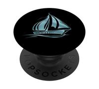 Velero bajo la luna, motivo Mystical Night Ocean PopSockets PopGrip Adhesivo