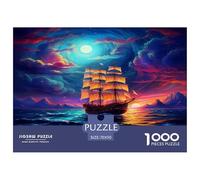 Velero Puzle Regalo Creativo Decoración del Hogar 1000 Piezas Barco Alto Rompecabezas Juego De Habilidad para Adultos Y Niños A Partir De 14 Años 70x50cm/1000pcs