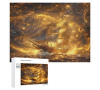 Velero Puzzle 500 Piezas Obra De Arte Moderna Navegación del Barco Rompecabezas 3D para Adultos Y Niñas A 14+ Años DIY Creativo Aliviar Estrés Estera Portátil 500 PCS