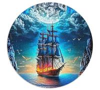 Velero Puzzle Desafíos Divertidos Decoración del Hogar 1000 Piezas Ocean Adventure Rompecabezas De Decoración Juego De Habilidad para Adultos 1000pcs (67.5x67.5cm)