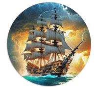 Velero Puzzle Juguete EduGatoivo Decoración Familiar 1000 Piezas Ocean Adventure Puzle Juguetes Desafiantes Entretenimiento Creativo para Adultos Y Niños 1000pcs (67.5x67.5cm)