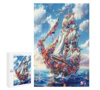 Velero Puzzles 1000 Piezas Familiar 3D Navegación del Barco Entretenimiento Creativo DIY Moderno para Familia Desafío Impossible Decoración Hogar Estera Portátil 1000 PCS