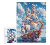 Velero Puzzles 500 Piezas Estrés Aliviar Navegación del Barco Rompecabezas Circular para Adultos Y Adolescentes A 14+ Años 3D Maquetas Construir DIY Moderno Juguete 500 PCS