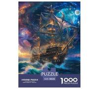 Velero Starlight Rompecabezas para Adultos 1000 Piezas animación Desafío Duro Imposible Idea De Regalo para Ella O Él para Adultos Y Niños 38x26cm/1000pcs