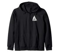 Velero velero + palabra Sail en velas Motivo pecho Sudadera con Capucha