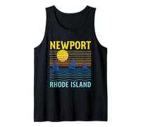 Veleros Vintage Retro Puesta De Sol Newport Rhode Island Sailor Camiseta sin Mangas