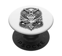 Veles Rune Symbol Slavic Pagan Chamán Oscuro Tótem Arte PopSockets PopGrip Adhesivo