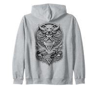 Veles Rune Symbol Slavic Pagan Chamán Oscuro Tótem Arte Sudadera con Capucha
