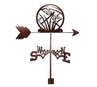 Veleta, adorno de paleta meteorológica, Weathercock duradero, retro, para techo, jardín, decoración del hogar, indicador de dirección, soporte de acero inoxidable para exteriores, paleta de viento