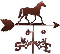 Veleta - Caballo de Veleta de Metal con Montaje en Techo Veleta Decorativa Indicador de dirección del Viento Veleta de Acero Inoxidable para casa, Granero, jardín, cúpulas