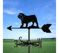 Veleta Cabra Silueta De Veleta Negra L Veletas De Viento Bigfoot Jardín Decoración Exterior Arte para Patios Granjas Techo Edificio De Patio (Perro B)