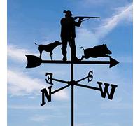 Veleta Cazador Metal Hierro Dirección del Viento Pantalla Herramientas de medición de paletas de viento, Paletas meteorológicas Dirección del viento, Patio de caza para jardín al aire libre