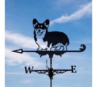 Veleta con Forma De Perro para Techo, Jardín, Exteriores, Indicador De Dirección del Viento, Decoración De Patios (Perro F) Dog J