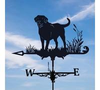 Veleta con Forma De Perro, Silueta De Hierro, Estilo Clásico De Pájaro, Indicador De Dirección del Viento para Montaje En Techo, Patio, Granja, Decoración De Jardín. Big Black Dog