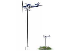 Veleta con Motivo de avión - Veleta Decorativa para Exteriores El diseño Multifuncional Muestra la dirección del Viento, Hecho de Metal y Duradero | Útil para decoración de Jardines, techos, Espacios