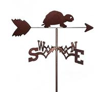Veleta con Silueta Artística | Veletas De León, Indicador De Dirección del Viento De Hierro con Forma De Ganado, Edificios para Tejados De Jardines De Villas, Decoración Turtle