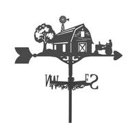 Veleta con Silueta Artística | Veletas De León, Indicador De Dirección del Viento De Hierro con Forma De Ganado, Edificios para Tejados De Jardines De Villas, Decoración House