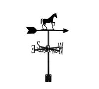 Veleta de acero inoxidable con diseño de caballo de dirección de mano pura, letrero de techo de jardín, decoración de granja al aire libre, techo de medición de dirección de velocidad del viento