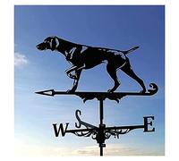 Veleta de animales con forma de perro, veleta retro de granja, indicador de dirección del viento, indicador de dirección del viento, negro, regalos, estaca de jardín, decoración artística, veleta